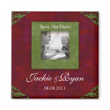 Save the Date Magnet Christmas Wedding Floral by WeddingShop88 Save the Date Magnet Christmas Wedding Floral