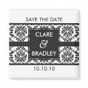 SAVE THE DATE :: magnet :: damask - black
