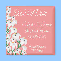 Save The Date Magnet Easter Lillies