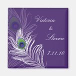 Save the Date Magnet - Elegant Peacock