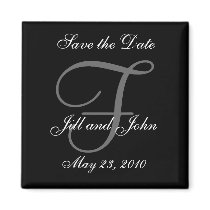 Save the Date Magnet First Names and Initials
