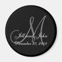 Save the Date Magnet First Names and Initials