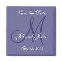 Save the Date Magnet First Names, Initials, Mauve by monogramgallery Save the Date Magnet First Names, Initials, Mauve