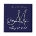 Save the Date Magnet First Names, Initials Navy by monogramgallery Save the Date Magnet First Names, Initials Navy