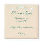 Save the Date Magnet - Peach and Teal Save the Date Magnet - Peach and Teal