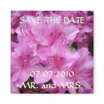 SAVE THE DATE Magnet Pink Azalea Flowers MR MRS