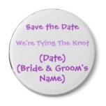 Save the Date Magnet Round - personalized text