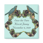 Save the Date Magnet Victorian Love Birds