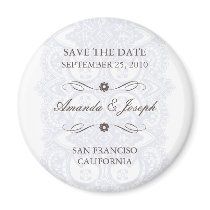 Save The Date Magnet-Vintage Blossom