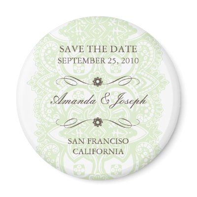 Save The Date Magnet-Vintage Blossom