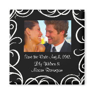 Save the Date Magnet with Swirls magnet