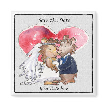 Save the Date Magnets Cute Wedding Cartoon by zooogle Save the Date Magnets Cute Wedding Cartoon