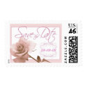 Save the Date - Mauve Rose Wedding Postage postage
