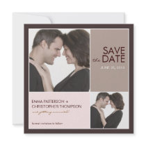 Save the Date Modern Blocks Photo Announcement