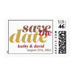 SAVE THE DATE modern custom wedding mocha brown Stamps