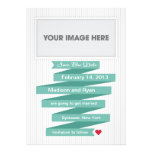 Save the Date Modern Ribbon Collection Personalized Announcement