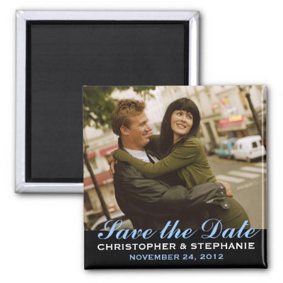 Save the Date Modern Style Photo Magnet