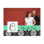 Save the Date Monogram Damask Wedding Cards Postcards