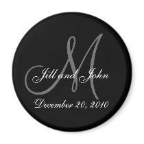 Save the Date Monogram & First Names magnets by monogramgallery Save the Date Monogram & First Names magnets