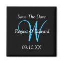 Monogram Save The Date Wedding Magnet