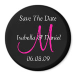 Save The Date Monogram Magnet