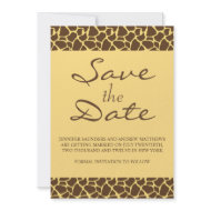 Save the Date Monogram Safari Wedding Invitation invitation