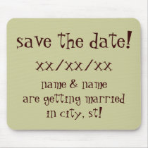 save the date mousepad