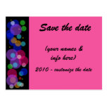 SAVE THE DATE (multi-colored) circles2 postcards