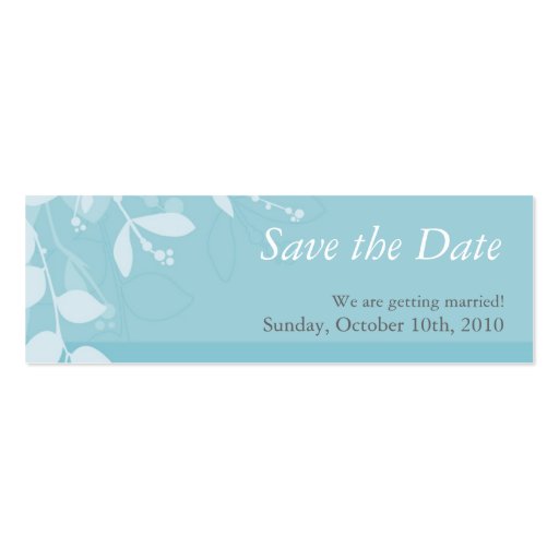 SAVE THE DATE :: natural silhouette landscape Business Card (back side)