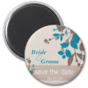 SAVE THE DATE :: nature - latte mocha teal magnet
