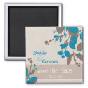 SAVE THE DATE : Mocha Teal Magnet