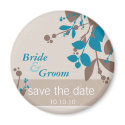 SAVE THE DATE :: nature - latte mocha teal magnets by edgeplus SAVE THE DATE :: nature - latte mocha teal magnets