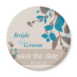 SAVE THE DATE :: nature - latte mocha teal Magnet