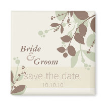 SAVE THE DATE :: nature - vanilla moss mocha magnets