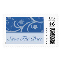 Save The Date Navy Blue Wedding Postage postage by PrettyPostage Save The Date Navy Blue Wedding Postage postage