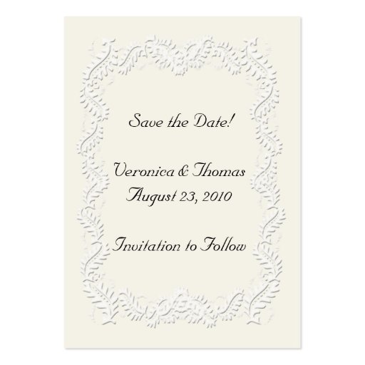 Save the Date Neutral Business Card Templates (front side)