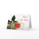 Save the Date Orange Rose Cards