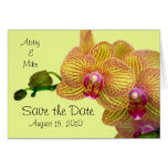 Save the Date - Orchid Card Yellow
