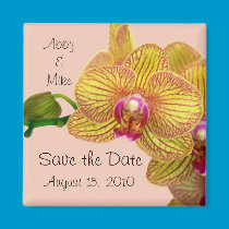 Save the Date - Orchid Magnet pink magnets