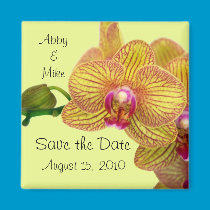 Save the Date - Orchid Magnet Yellow magnets