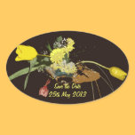 Save the Date oval sticker