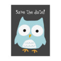 "Save the Date!" Owl postcards