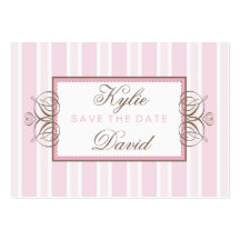 SAVE THE DATE :: paris stripe Business Card Template