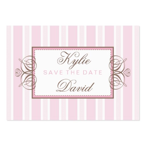 SAVE THE DATE :: paris stripe Business Card Template (front side)