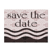 save the date : patterned waves : postcards