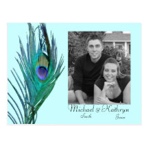 Save the Date - Peacock #2 Postcard