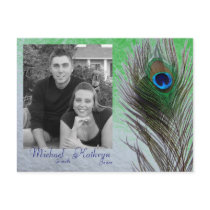 Save the Date - Peacock Post Card