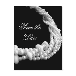Save the Date Pearl Postcard Extended Version postcard