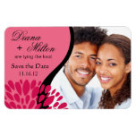 Save the Date Photo | pink fuschia Flexible Magnets
