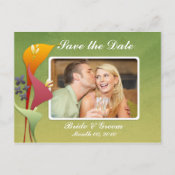 Calla lily Save the Date photo postcards 